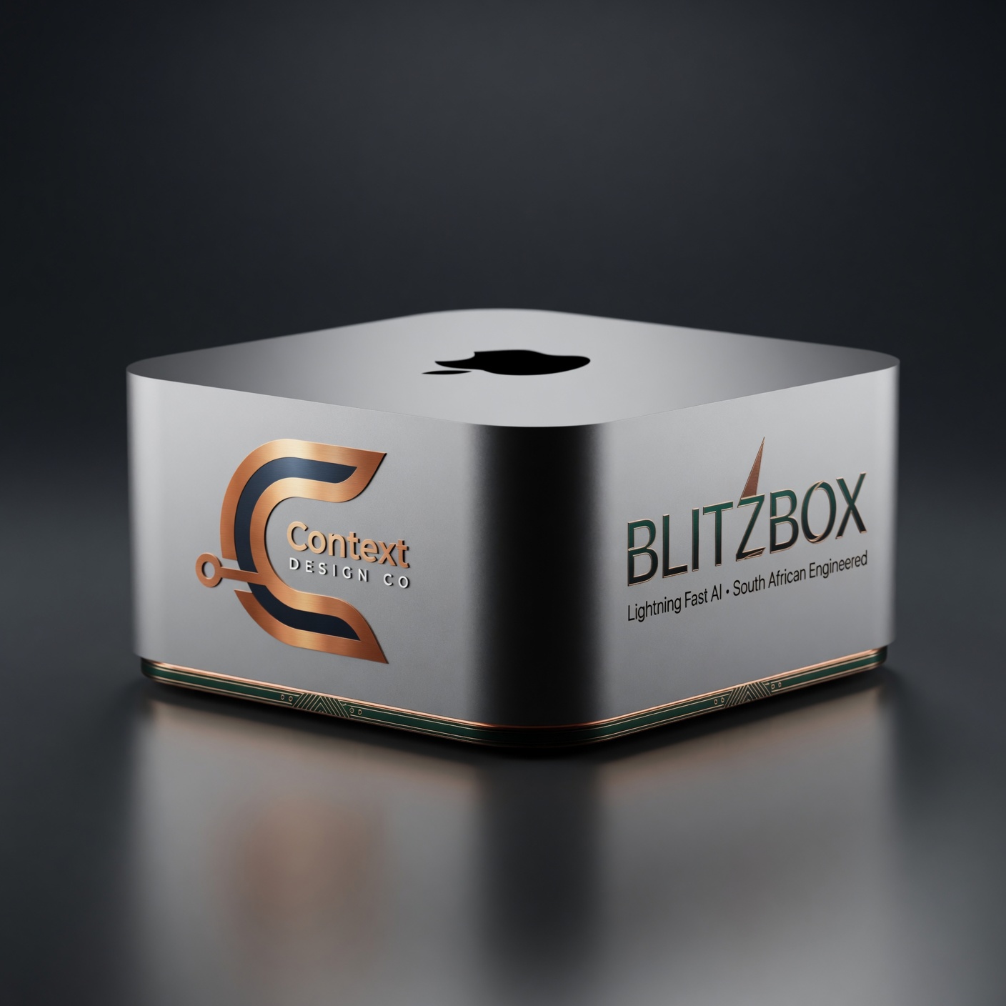 BlitzBox with both BLITZBOX and Context Design Co faces visible — a productized substrate